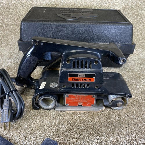 Sears Craftsman Modell 315.11721 elektrische 3" x 21" Bandschleifer mit Koffer Vintage funktioniert