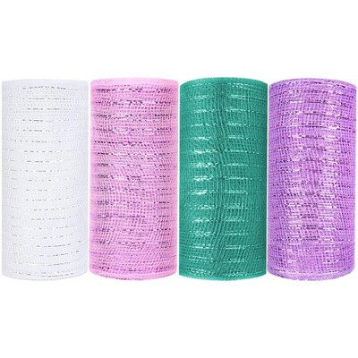 Mesh Rolls - 4 Assorted Easter Colors - 6'' Wide x 5 Yards - Perfect for Easte...