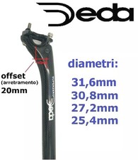 REGGISELLA FIBRA CARBONIO BICI CORSA 25,4 27,2 30,8 31,6 TUBO canotto offset 20