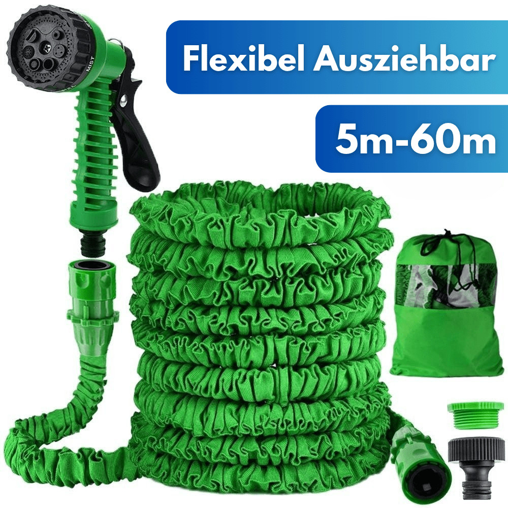 5-60m Flexibler Gartenschlauch dehnbarer Wasserschlauch Flexischlauch flexibel