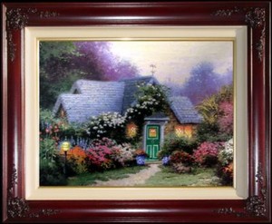 Thomas-Kinkade-DBL-SIGNED-Weathervane-Hutch-9-034-x-12-034-S-N-Framed-Limited-Canvas