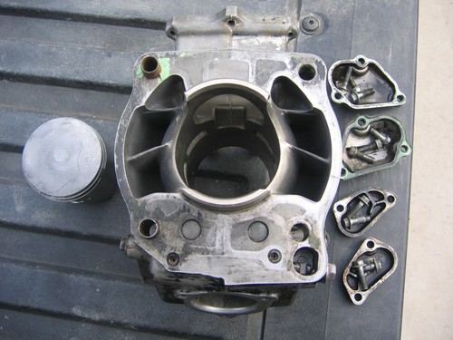 1989 HONDA CR250 OEM CYLINDER & POWER VALVES & PISTON GOOD NIKASIL 12100-KZ3-000 - Picture 6 of 24