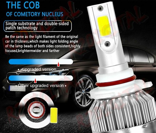 2x LAMPADE LED H4 H5 R2 6000K + ADATTATORE AUTO EPOCA FIAT 500 126 PANDA SCOOTER - Picture 2 of 5