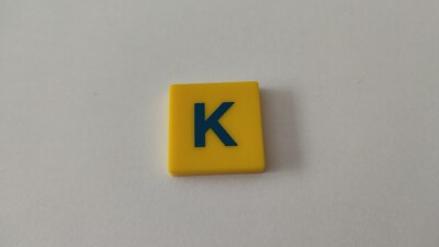 Buchstabe K Ersatzteil Brettspiel Scrabble Junior Mattel Games #B82
