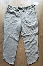 Time and Tru Joggers Dolphin Hem Charcoal Heather Gray Cotton Women's Large 12