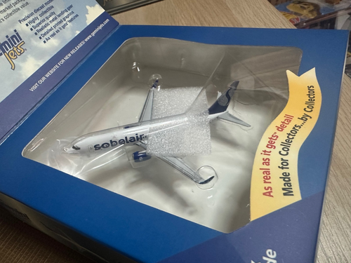 Avión Sobelair GJSLR369 GeminiJets 737-800 1/400 modelo OO-VAS NUEVO EE. UU. Vendedor - Imagen 1 de 4