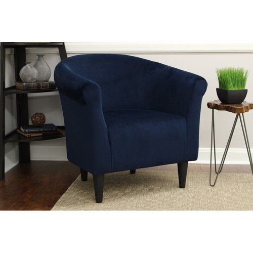 Microfiber Bucket Accent Chair Padded Seat Easy Assembly Home Office Living Room - Picture 4 of 7