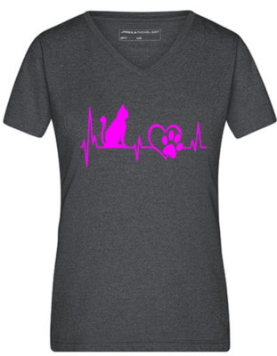 Damen Druck Shirt '' Katzen Liebe'', Katze, Katzen, Shirt, Liebe Katzen, Damen