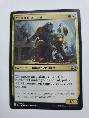 MTG Magic The Gathering Card Yotian Dissident Creature Human Artificer 