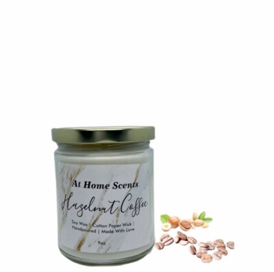 Hazelnut Coffee Soy Candle 9 oz. jar Homemade
