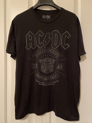 AC/DC Dirty Deeds Done Dirt Cheap 2014 Shirt Sz L