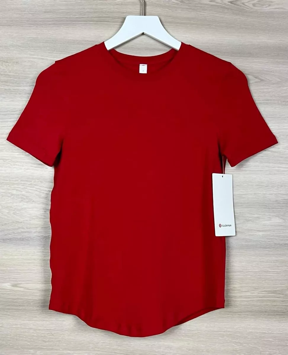 Lululemon Love Crew Tee Pima Cotton Size 2 Dark Red DKRD 25298