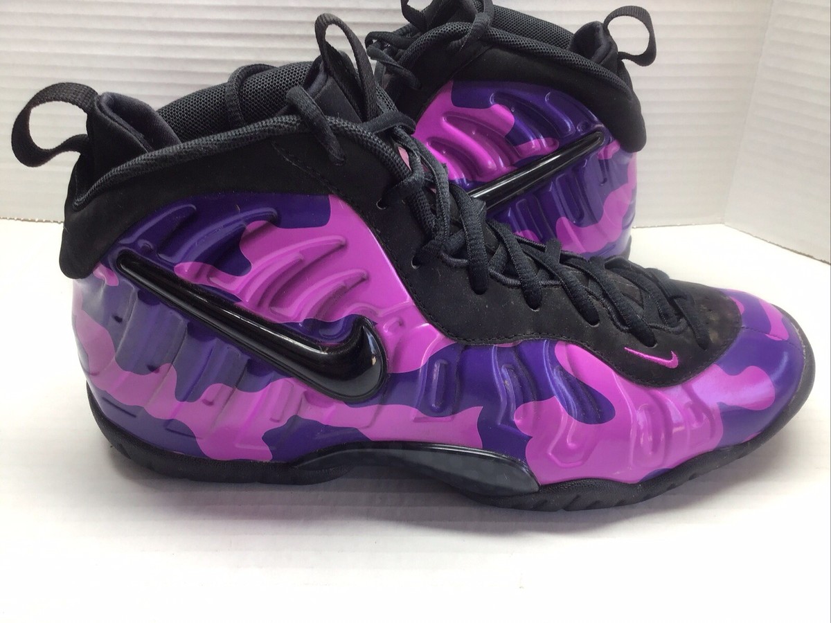 Nike Air Foamposite Pro Purple Black Camo Size Women's