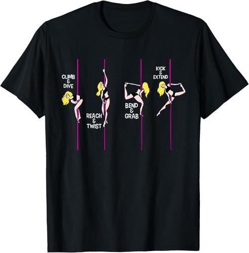 Pole Dancing Positions Sexy Dancer Dance Fitness Lover Gifts T-Shirt Hoodie - Picture 6 of 13