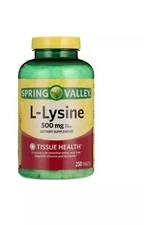 Spring Valley L-Lysine 500MG Dietary Supplement  250 Count Free Shipping Ex:8/26