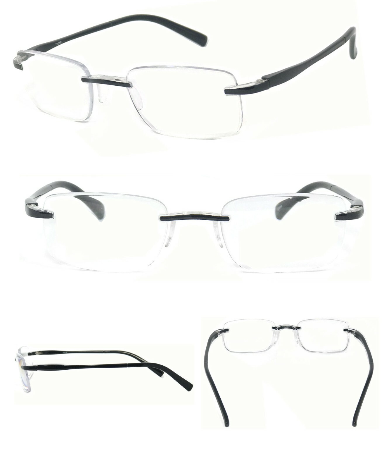 1 or 2 Pair Mens Fashion Rimless Square Full Lens Reading Glasses eBay