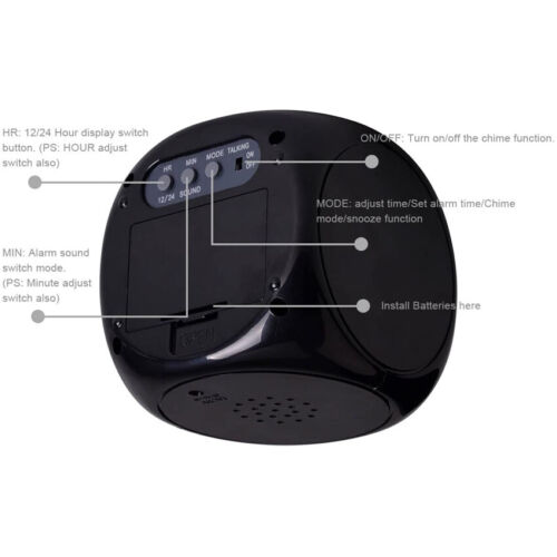 Alarm Clock Temperature Projection Multifunction Projector Home Digital Wall - Picture 3 of 13