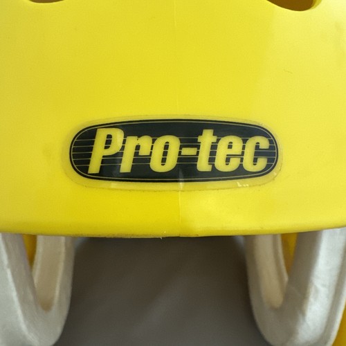 80's PRO TEC HELMET Yellow Full Cut Skateboard Water Sports Old School Vintage M - Picture 12 of 16