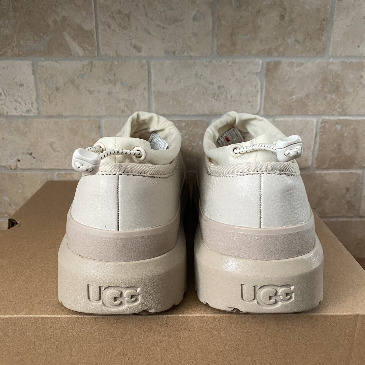 UGG TASMAN WEATHER HYBRID BIRCH WHITE LEATHER SLIPPER SIZE