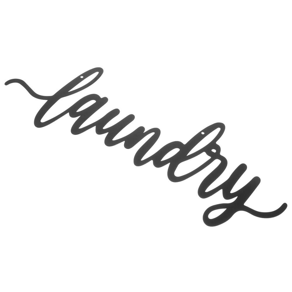 INFUNLY Wanddeko Für Die Waschküche – Metallschild Mit 'Laundry'-Schriftzug, Vintage Look, 27 X 23 Cm, Ideal Für Wohnung, Haus Oder Geschenk