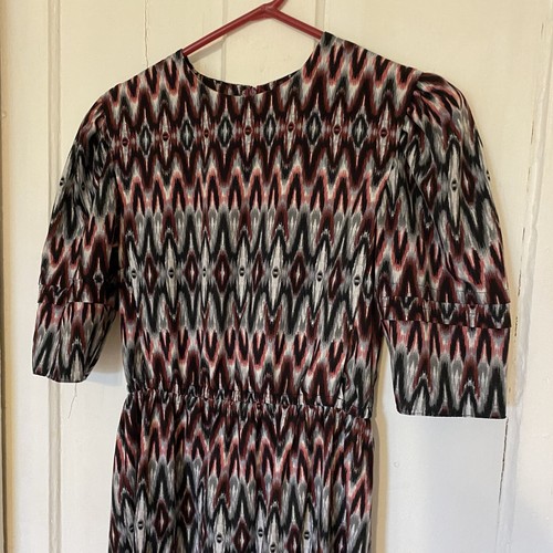 Amish Mennonite Cape Dress 36” Bust/24-28” Stretch Waist Modest Zip Multicolored