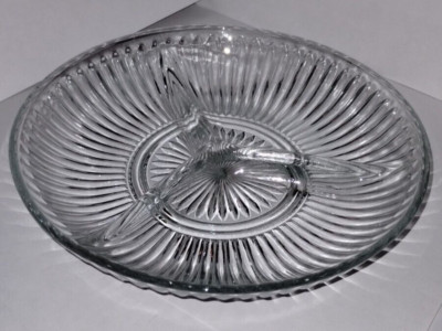 Vintage 3 Section Glass Dish 