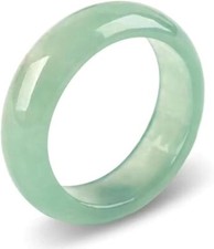 Natural A Grade Jade Band Burma Jade Ring for Women Men, Myanmar Jadeite Jewelry