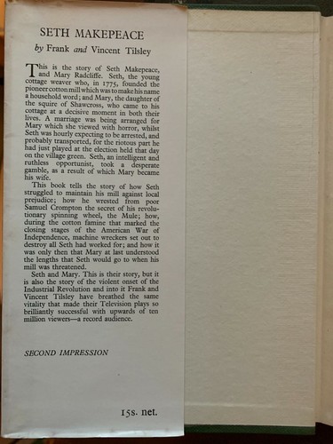 Frank & Vincent Tilsley 'SETH MAKEPEACE' 1956. Second Impression Hardback UNREAD - Picture 3 of 4