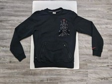 Lebron James Lions Witness Nike Sweatshirt Zipper Pockets Size M Black