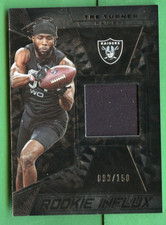 TRE TURNER 2023 BLACK FOOTBALL ROOKIE INFLUX RELIC /150  LAS VEGAS RAIDERS
