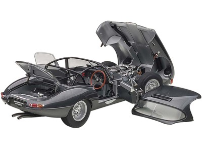 Jaguar Lightweight E Type Roadster RHD (Right Hand Drive) Dark Gray 1/18 Model C