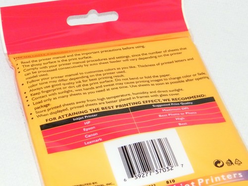 New Premium Photo Paper 20 Sheets . 4"x6" . Scrapbook Safe & Acid Free - Picture 3 of 4