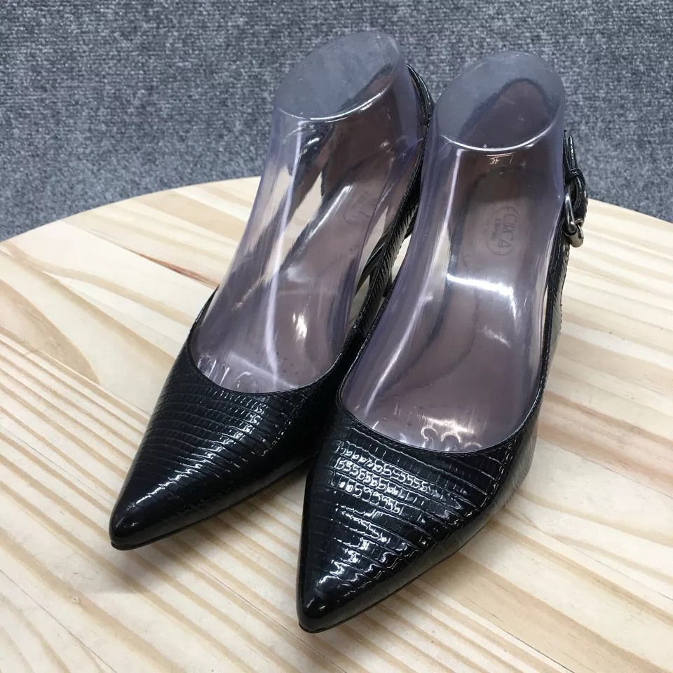 Zapatos de salón Circa Joan & David para mujer 7 M Calla Lily sin cordones de cuero negro Foto 3 de 4