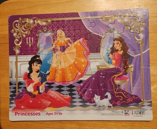 25 Pc Patch Tray Frame Picture Puzzle PRINCESSES Age 3+ - Picture 1 of 1