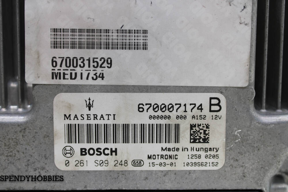 2015 2017 MASERATI GHIBLI M157 ENGINE CONTROL UNIT MODULE ECU ECM 670007174