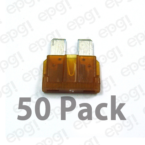 FUSE ATC5 COOPER BUSSMANN 5 AMPERIOS TIPO HOJA ATC PAQUETE DE 50 #ATC550PK - Imagen 1 de 2
