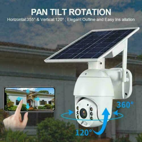 1080P HD Solar Wireless Wifi Camera De Seguridad Home Security System Pan Tilt - Picture 3 of 12
