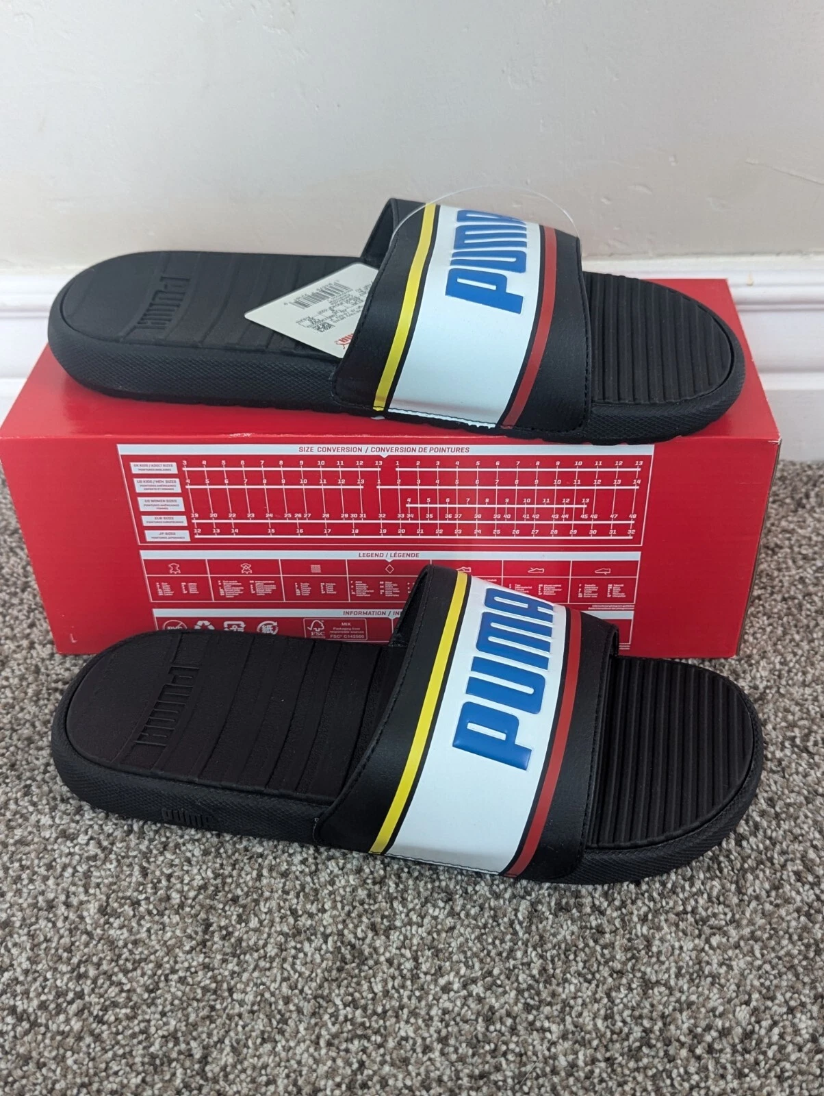 Sandali da uomo taglia 9 Puma Cool Cat sport retrò slip on slide