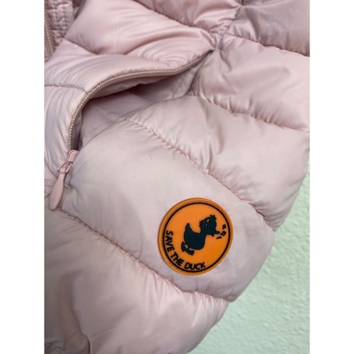 Save The Duck Pink Ultra-Light Faux Down Vest Plumtech Kids 10 Y.O. Puffer Coat - Picture 12 of 15