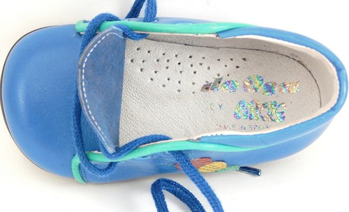 DE OSU -Baby Boy/Girl Blue Leather Walker Boots -Vintage Shoes -European -Size 5 - Picture 4 of 6