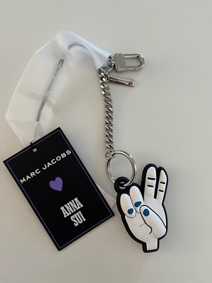 Marc Jacobs + Anna Sui collaboration Peace blue nails keyring BAG CHARM