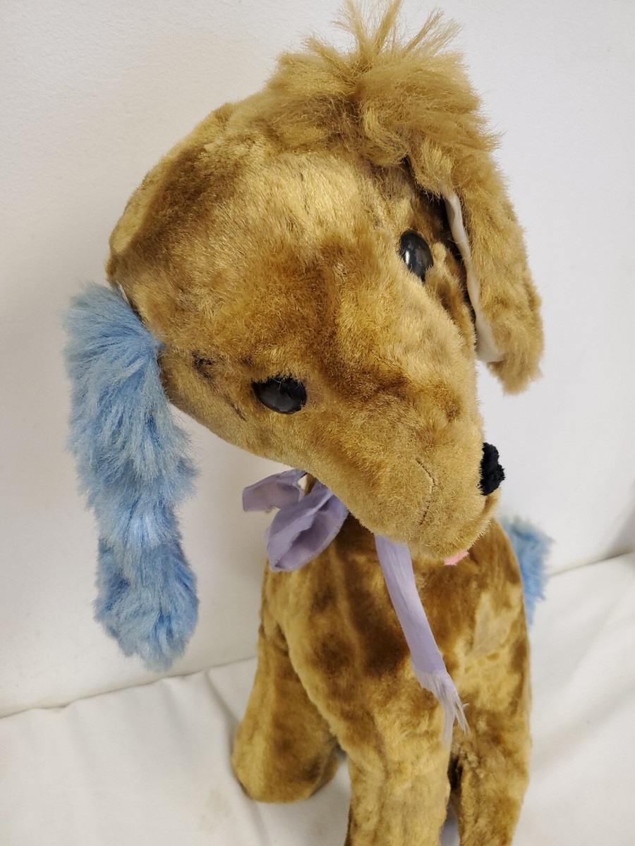 VINTAGE Dollcraft Novelty Large Stuffed Toy Plush Dog- 19 Brown