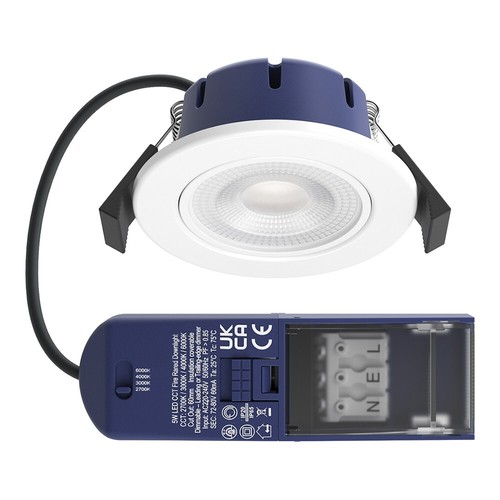 CCT LED kippbar feuerfest Einbaustrahler Spot Einbauleuchte dimmbar 5W IP65 weiß - Bild 4 von 9