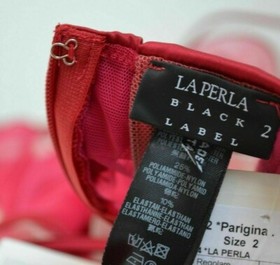 New Editorial LA PERLA BLACK LABEL Mesh Silk Bows Baby-doll Slip Teddy S M Red