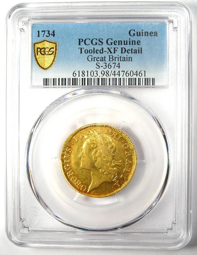 1734 Britain England George II Gold Guinea Coin 1G - Certified PCGS XF  Details | eBay