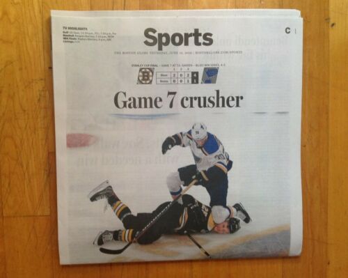 St Louis Blues 2019 Champions Zeitung Boston Globe Blues Sieg - Bild 6 von 10