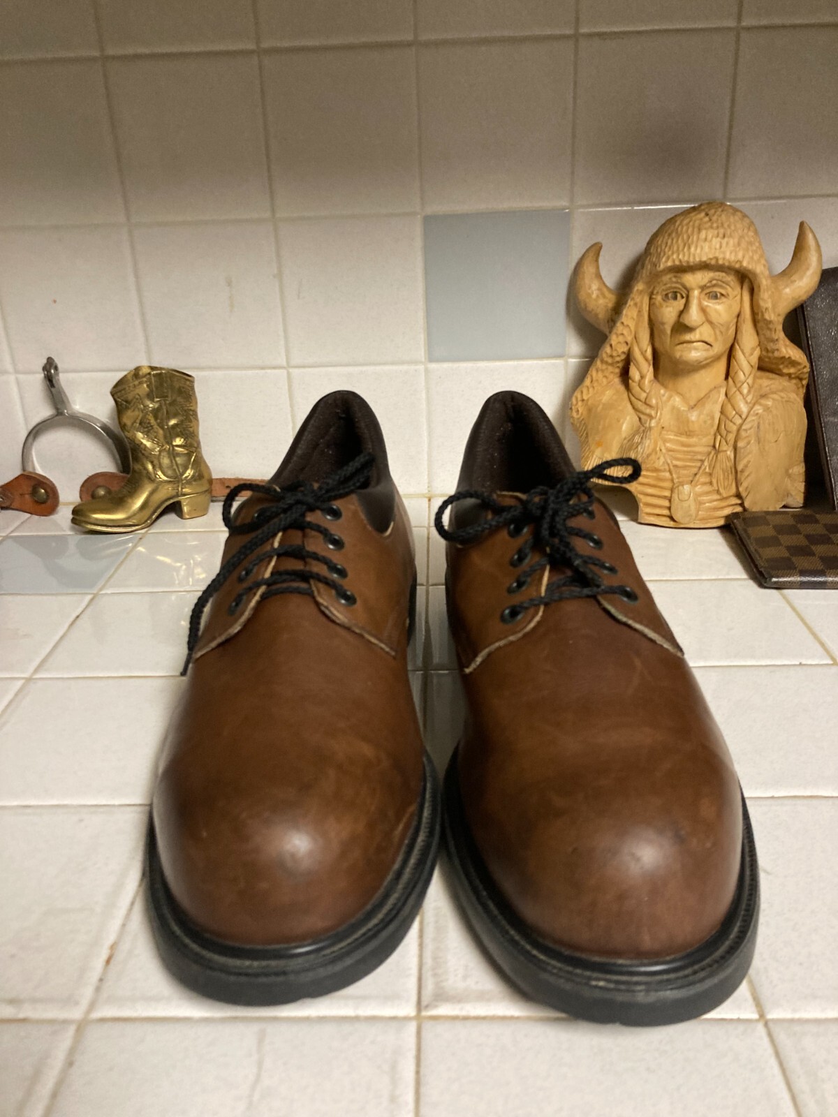 Red Wing Oxford Shoes Men's Size 14 D Steel Toe Lace Up Brown Leather