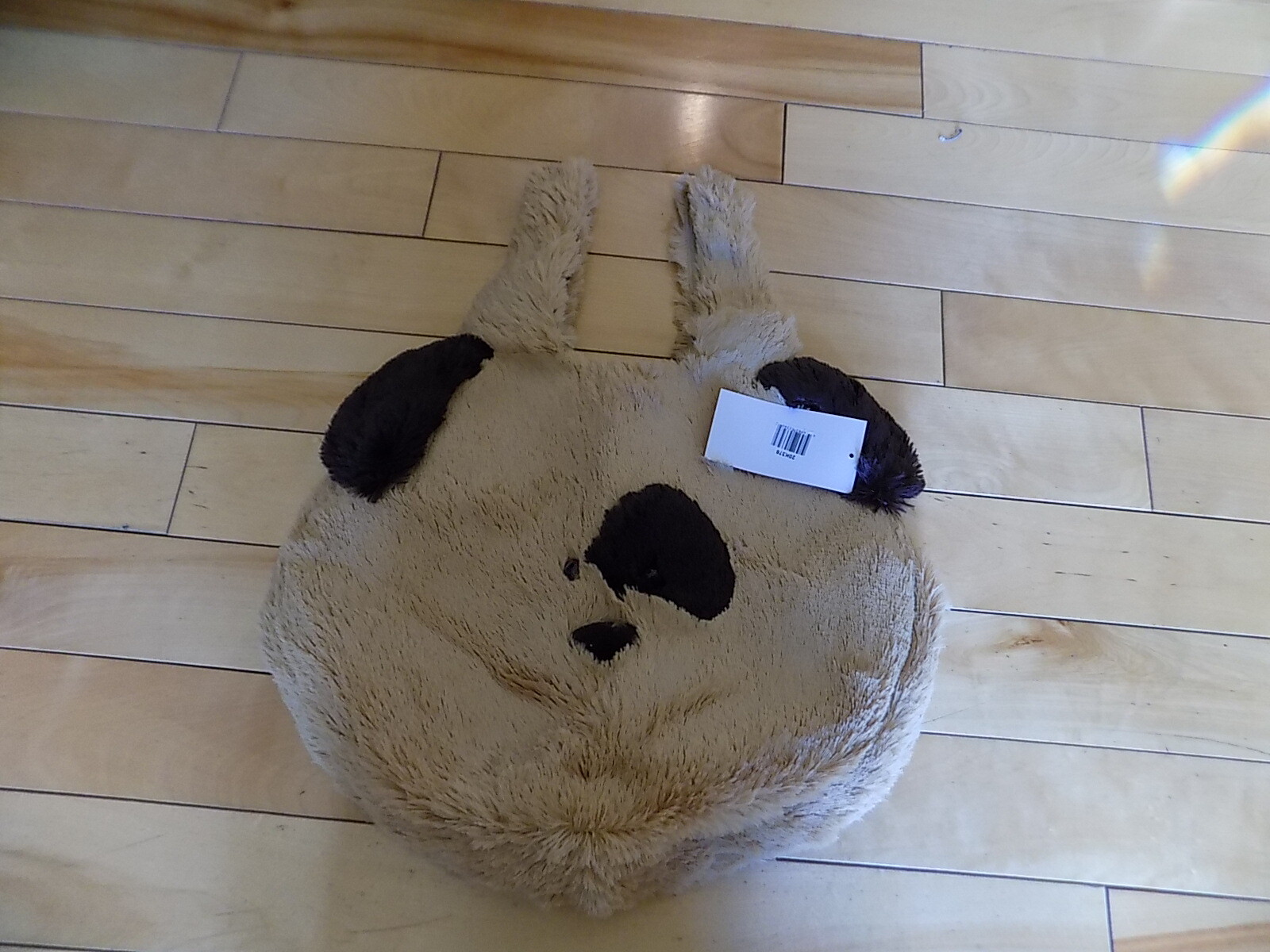 Girls Purse Tote Bag Duffel Overnight Slumber Puppy Dog  Brown Fur 18" x 12"