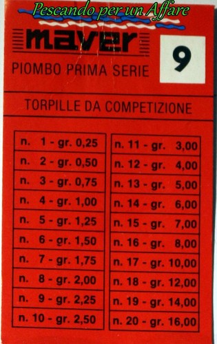 MAVER PIOMBO PRIMA SERIE TORPILLE DA COMPETIZIONE colore black - Imagen 2 de 3