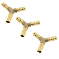 3 x Druckluft Y-Verbinder 8mm Druckluftverbinder Y-St&uuml;ck Druckluftverteiler NEU